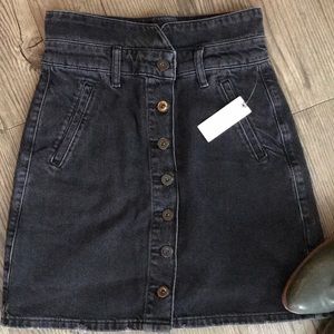 Pilcro & The letterpress denim skirt